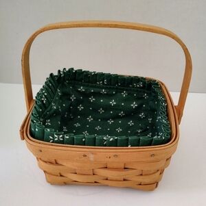 Longaberger Vintage 1999 Basket with Green Liner